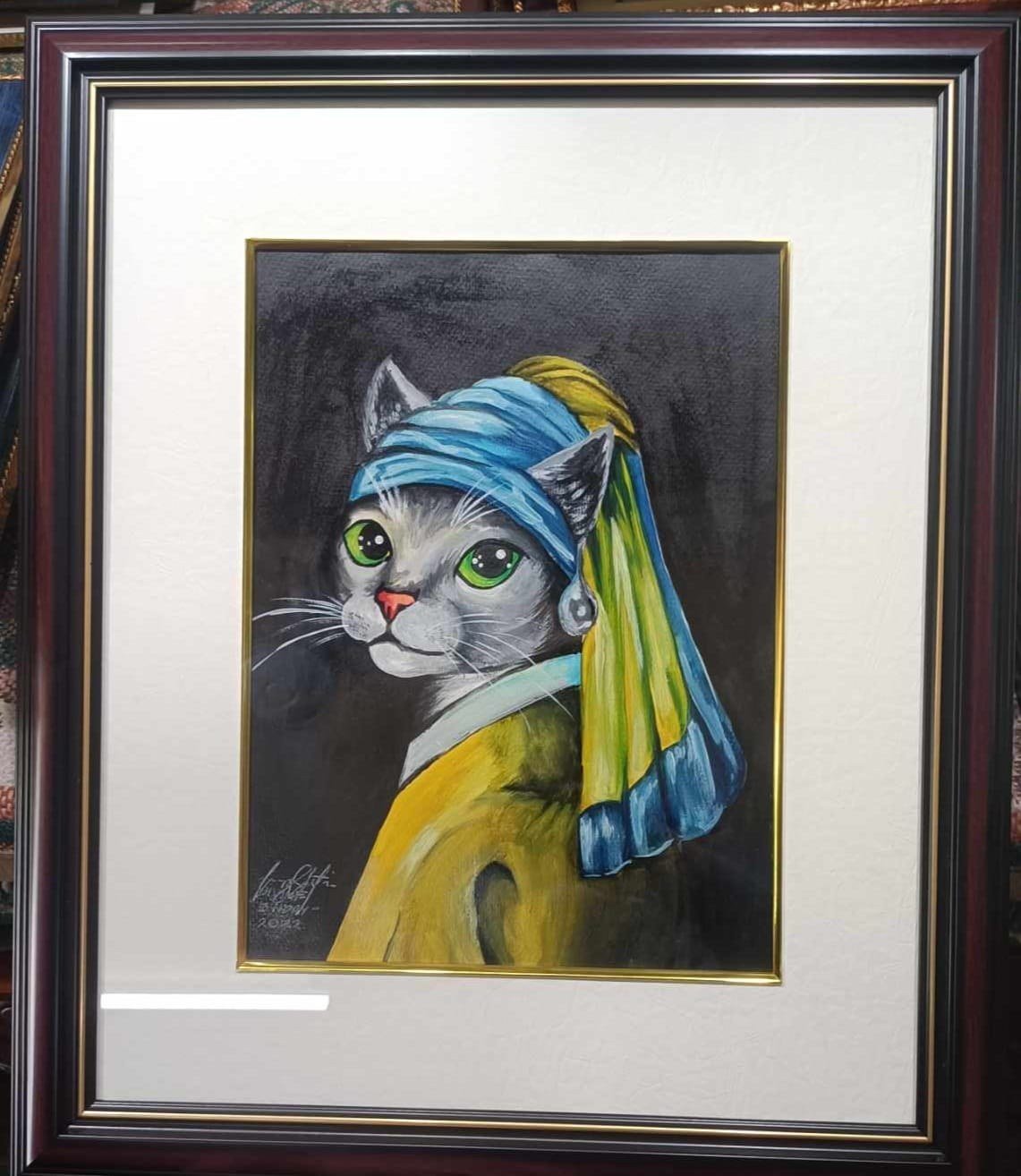 Cat with the Pearl Earring